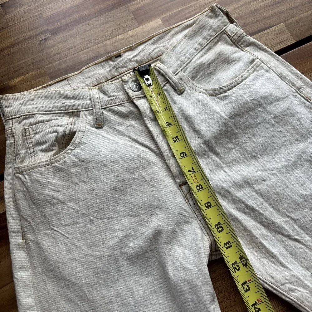 Levi’s‎ Up Cycled Jeans Bleached Skulls Safety Pins Men’s Size 30x32 Grunge